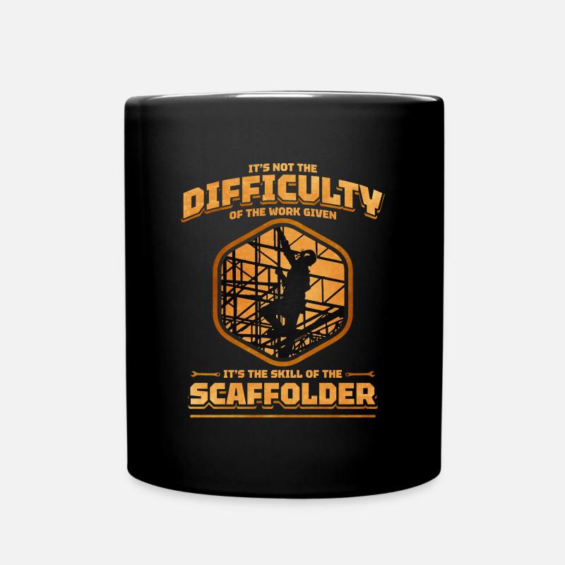 échafaudage échafaudage échafaudage artisan chantier - Mug uni - noir