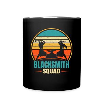 Blacksmith Squad Retro Metalsmith Gift Idea - Full Colour Mug - black - Front