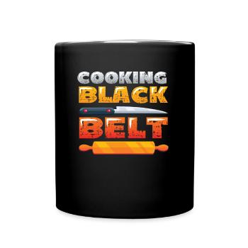 Cooking, Black Belt, Chef - Full Colour Mug - black - Front