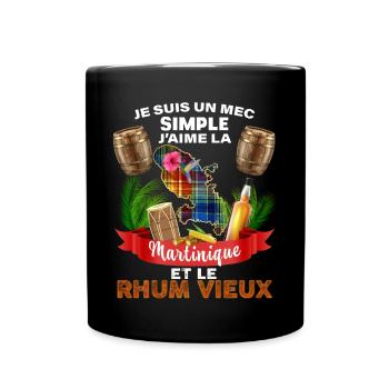 La Martinique Rhum Vieux Madras Vacances Homme - Mug uni - noir - Devant