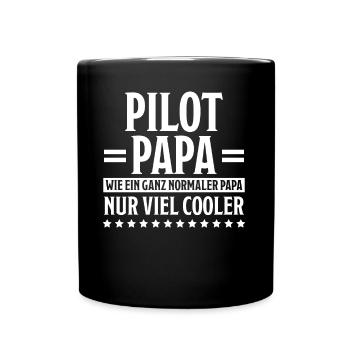 Pilot Spruch Flug Flugsport Witz Piloten Geschenk - Tasse einfarbig - Schwarz - Vorne