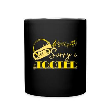 Sorry I Tooted Baritone Player Gift Idea - Full Colour Mug - black - Front