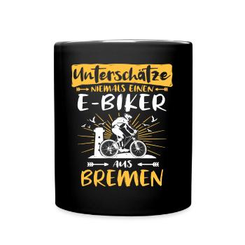 Bremen Ebike Bremer Ebiker - Tasse einfarbig - Schwarz - Vorne