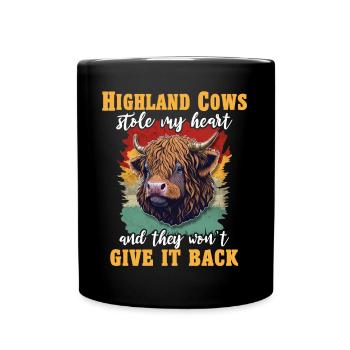 Hochlandrinder Bovins Highland Cow - Mug uni - noir - Devant