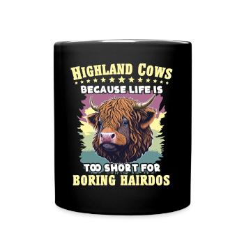 Hochlandrinder Bovins Highland Cow - Mug uni - noir - Devant