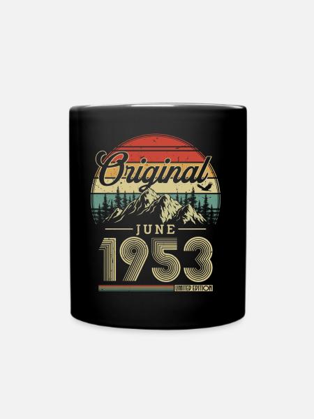 Juni 1953 Jahrgang Vintage Retro Geburtstag - Tasse einfarbig - Schwarz