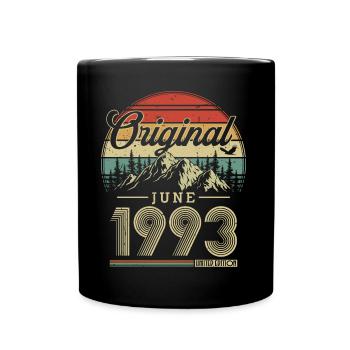 Juin 1993 Vintage Vintage Rétro Anniversaire - Mug uni - noir - Devant