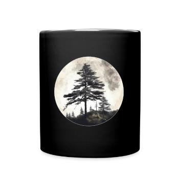 Pine tree - Full Colour Mug - black - Front
