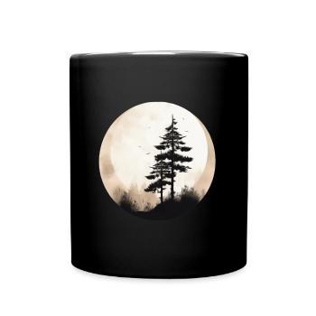 Pine tree - Full Colour Mug - black - Front