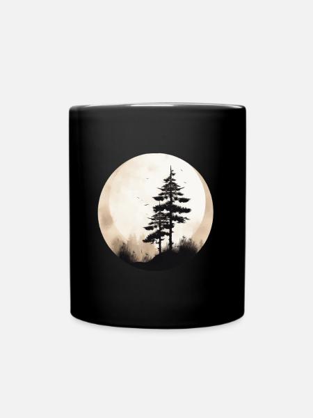 Kiefer - Tasse einfarbig - Schwarz
