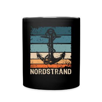 Nordstrander Sprüche Nordstrand - Tasse einfarbig - Schwarz - Vorne