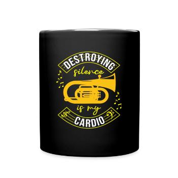 Destroying Silence Is My Cardio Baritone Player - Full Colour Mug - black - Front
