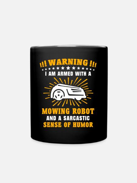 Robotic lawn mower Robot lawn mower Robotic lawn mower - Full Colour Mug - black