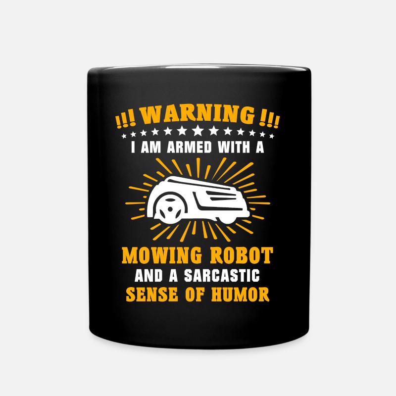 Robotic lawn mower Robot lawn mower Robotic lawn mower - Full Colour Mug - black