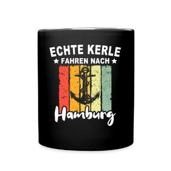 Lustige Hamburg Sprüche - Tasse einfarbig - Schwarz - Vorne