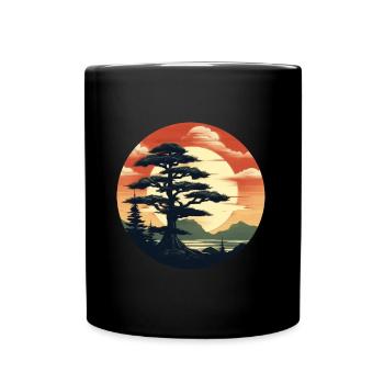 Pine tree - Full Colour Mug - black - Front