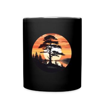 Pine tree - Full Colour Mug - black - Front