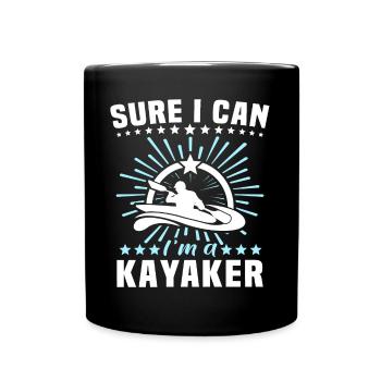 Kayaker Kayak Kayaking - Tasse einfarbig - Schwarz - Vorne