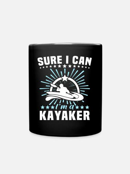 Kayaker Kayak Kayaking - Full Colour Mug - black