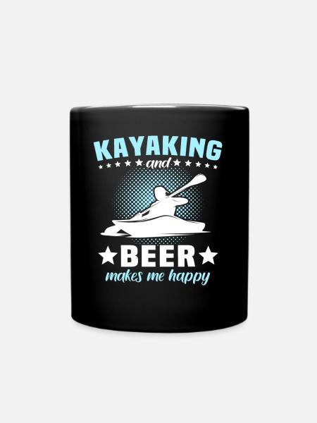 Kayaking Kayak - Tasse einfarbig - Schwarz