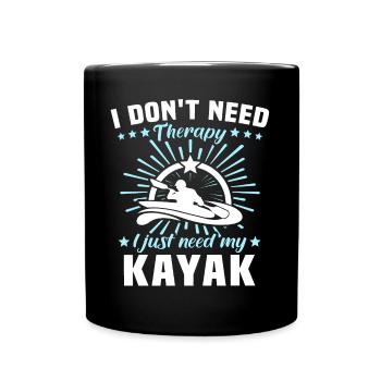 Kayaker Kayak Kayaking - Tasse einfarbig - Schwarz - Vorne
