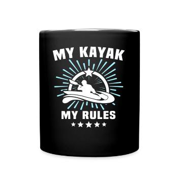 Kayaker Kayak Kayaking - Full Colour Mug - black - Front