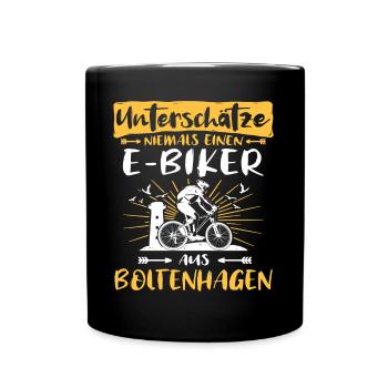 Ebike Boltenhagen Ebiking Boltenhagener E-Biker - Tasse einfarbig - Schwarz - Vorne