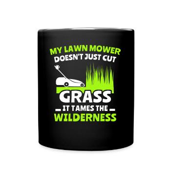 Tondeuses à gazon Tonte de pelouse - Mug uni - noir - Devant