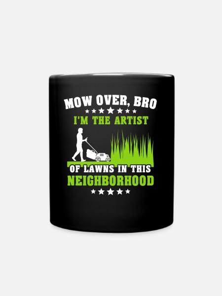 Lawn mowing Lawn mowers - Full Colour Mug - black