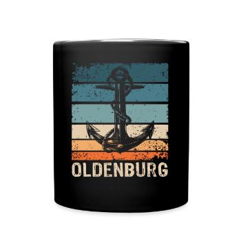 Oldenburger Sprüche Oldenburg - Tasse einfarbig - Schwarz - Vorne