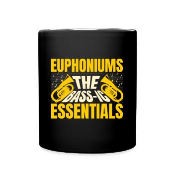 Euphoniums The Bass-ic Essentials Baritone Player - Full Colour Mug - black - Front