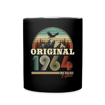 Jahrgang 1964 Vintage Retro Geburtstag Geschenk - Tasse einfarbig - Schwarz - Vorne