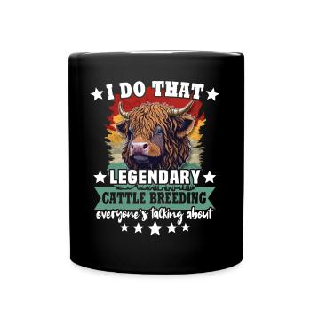 Vache bovine des Highlands - Mug uni - noir - Devant