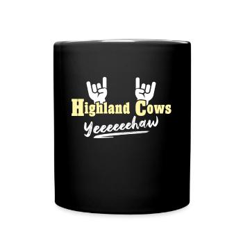 Vache bovine des Highlands - Mug uni - noir - Devant