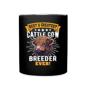 Vache bovine des Highlands - Mug uni - noir - Devant