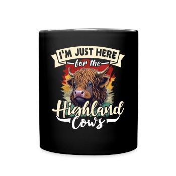 Vache bovine des Highlands - Mug uni - noir - Devant