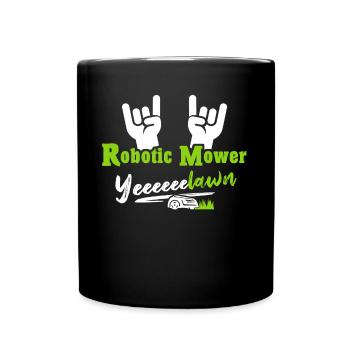 Tondeuse à gazon robotisée Tondeuse à gazon robotisée - Mug uni - noir - Devant