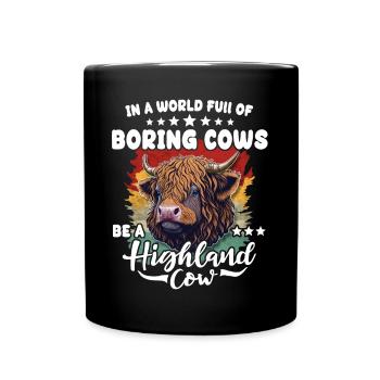Highland cattle cattle - Full Colour Mug - black - Front