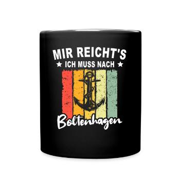 Boltenhagen Sprüche Boltenhagener Spruch - Tasse einfarbig - Schwarz - Vorne