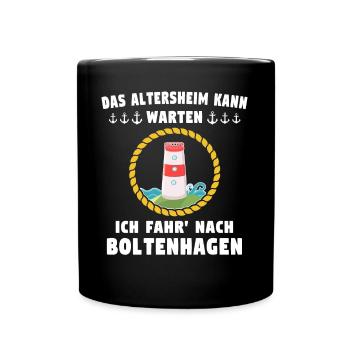 Boltenhagen Sprüche Boltenhagener Spruch - Tasse einfarbig - Schwarz - Vorne