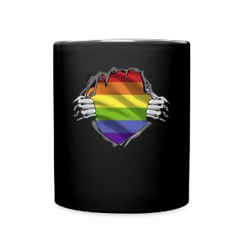 Pride Month - LGBT - Gay Pride - CSD - Tasse einfarbig - Schwarz - Vorne