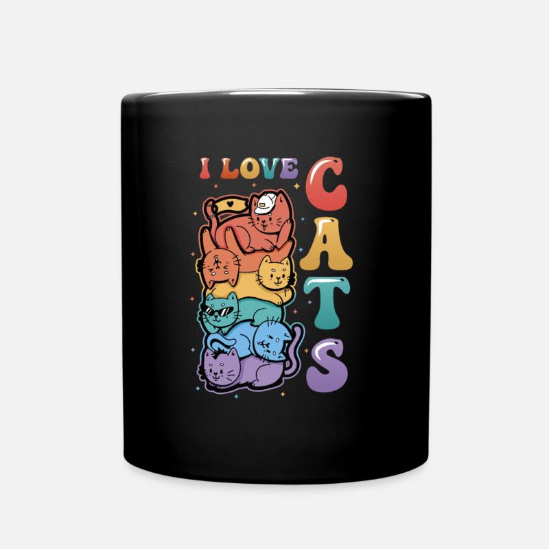 J’aime les chats - Mug uni - noir