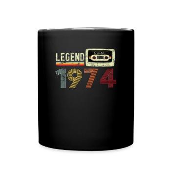 1974 Birthday Vintage Cassette - Mug uni - noir - Devant