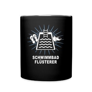 Bademeister Schwimmmeister - Tasse einfarbig - Schwarz - Vorne