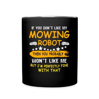 Tondeuse à gazon robotisée Tondeuse à gazon robotisée - Mug uni - noir - Devant