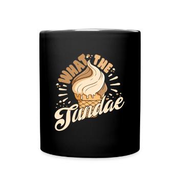 Quelles idées cadeaux de sucettes glacées au dessert glacé Sundae - Mug uni - noir - Devant