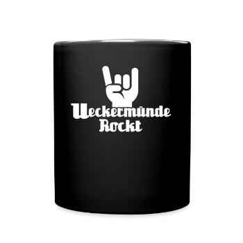 Ueckermünde Sprüche Ueckermünder Spruch - Tasse einfarbig - Schwarz - Vorne