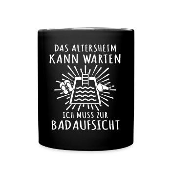 Schwimmmeister - Tasse einfarbig - Schwarz - Vorne