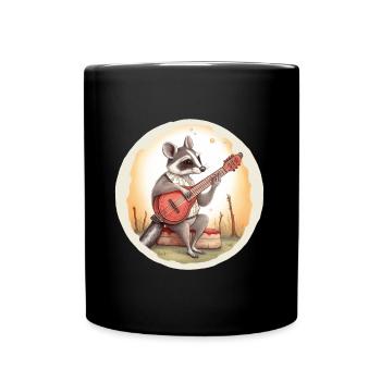 L’opossum joue du banjo - Mug uni - noir - Devant