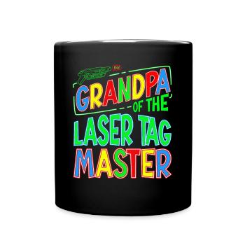 Gramps Grandpa Of the Laser Tag Birthday Boy - Tasse einfarbig - Schwarz - Vorne